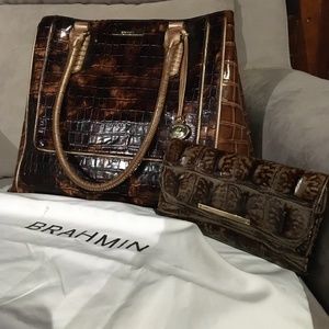 Brahmin Large Caroline bag with matching wallet